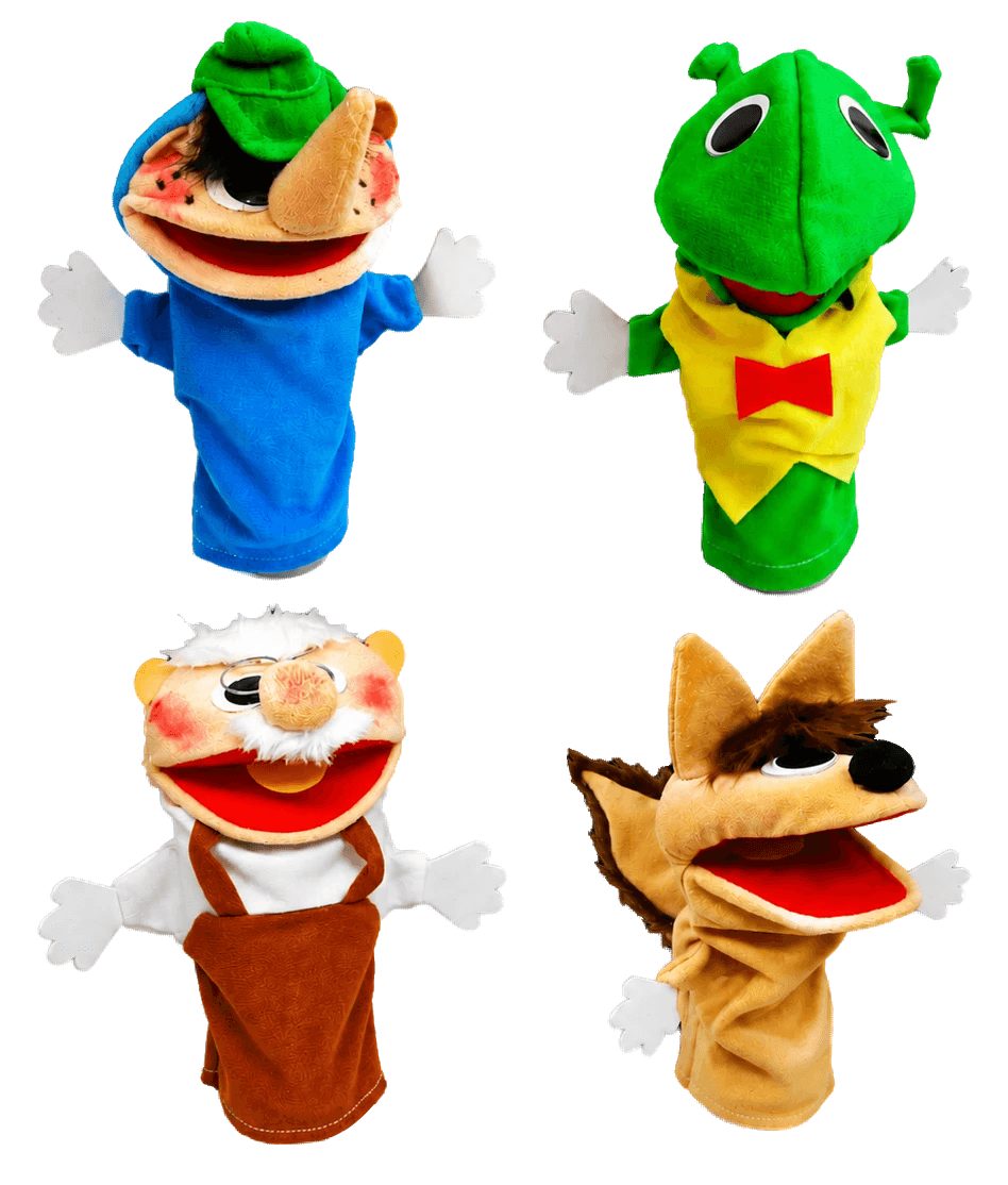 TÍTERES DE MANO PINOCHO 4 PERSONAJES