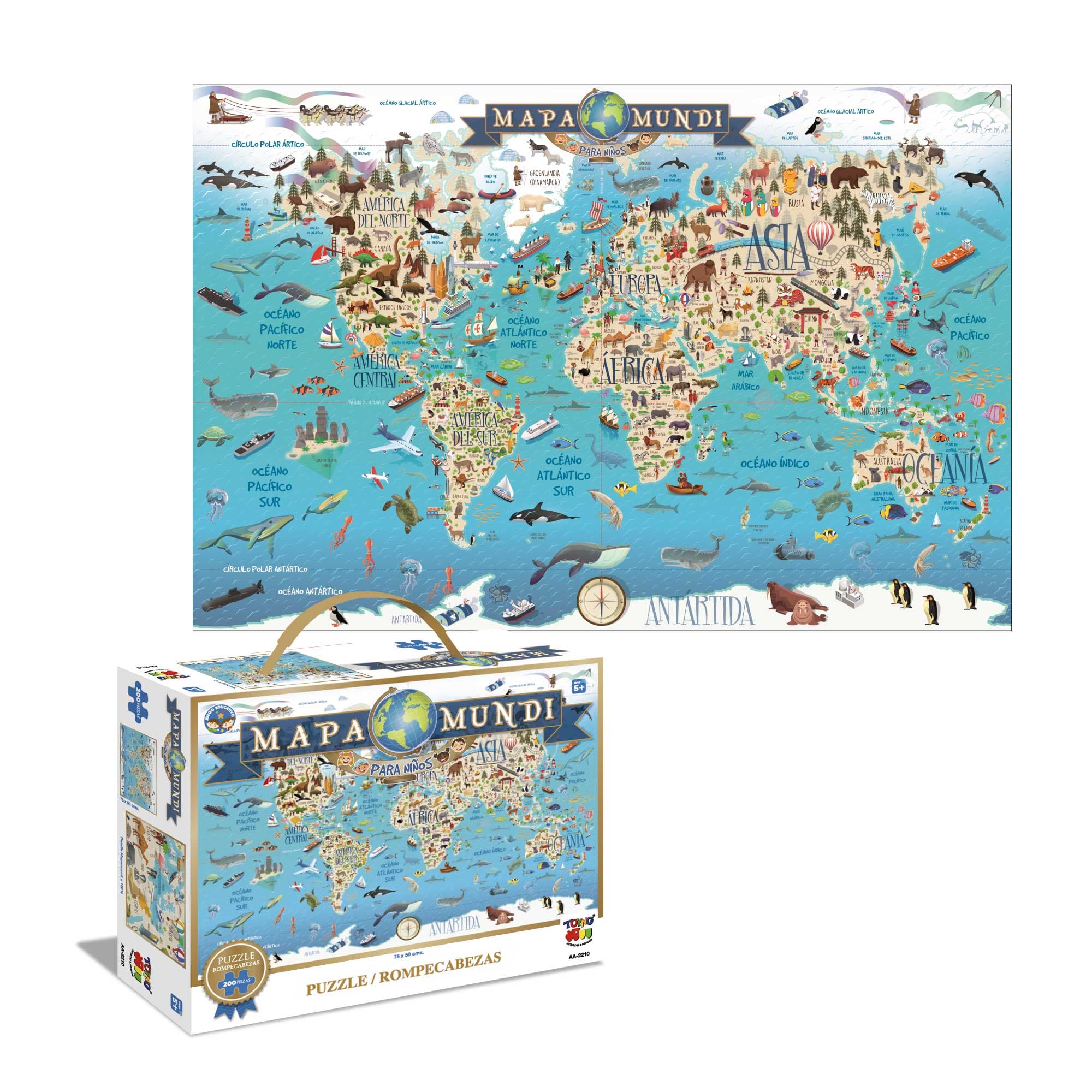 PUZZLE 200 PIEZAS MAPAMUNDI